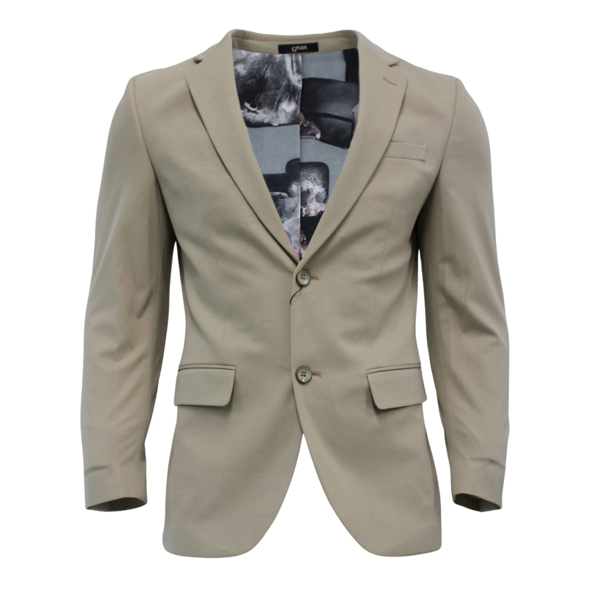 Men's Slim-Fit Beige Blazer, Stretch Formalwear, Business Casual Jacket, Comfortable Men's Blazer, Neutral Tone Suit Jacket, Lightweight Men's Formal Blazer