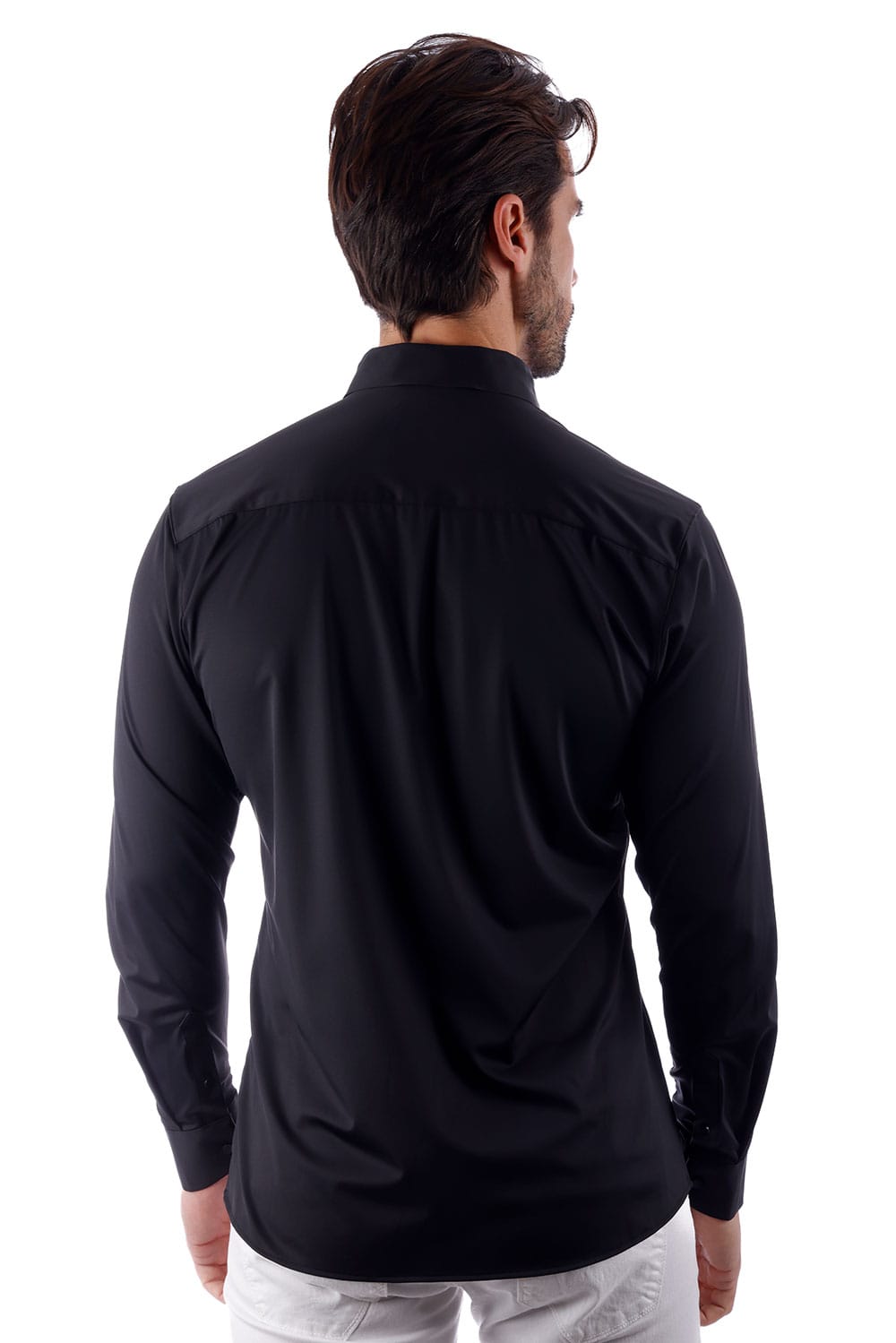 Men's Black Stretch Dress Shirt - view 2