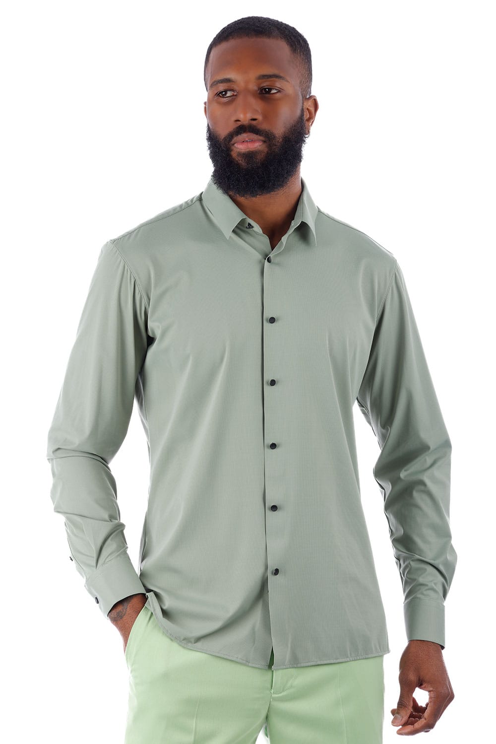 Men's Sage Stretch Dress Shirt - view 1