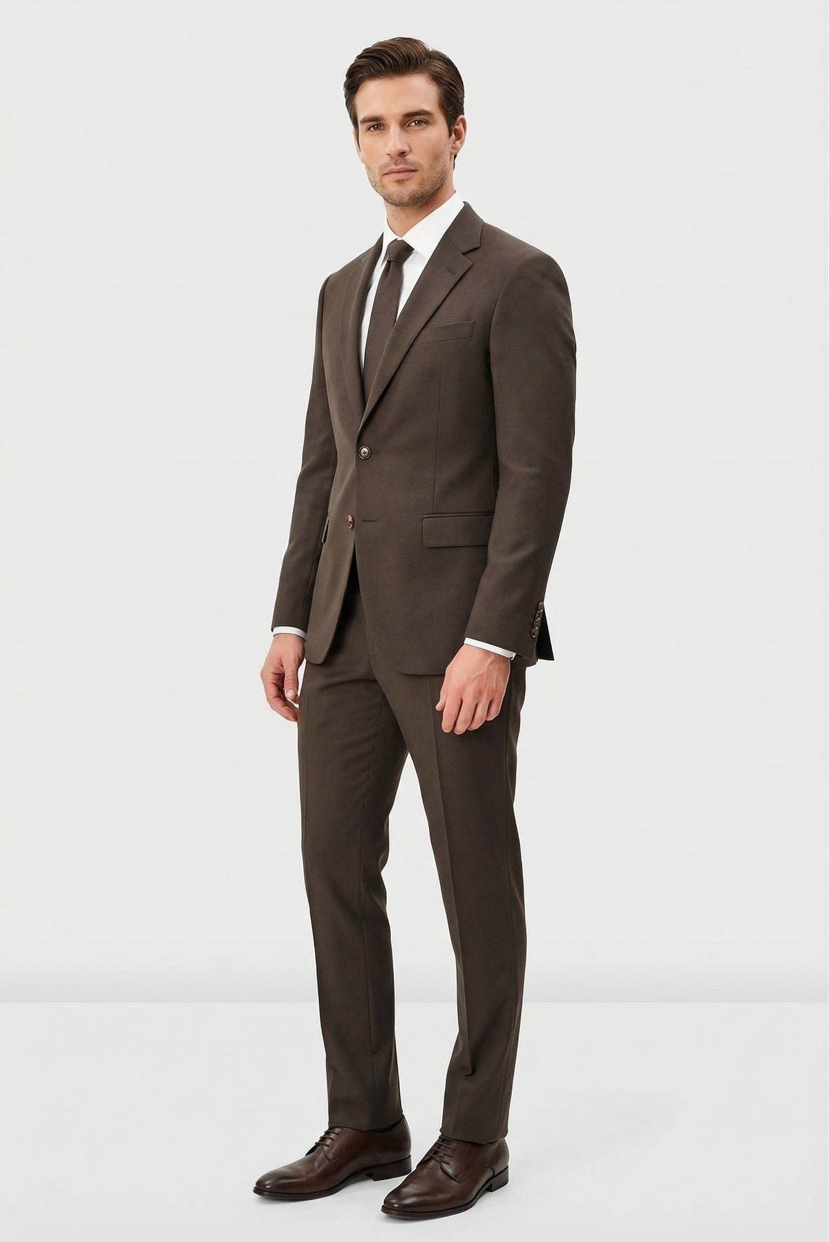 Men's Brown Motion Stretch Suit - view 1