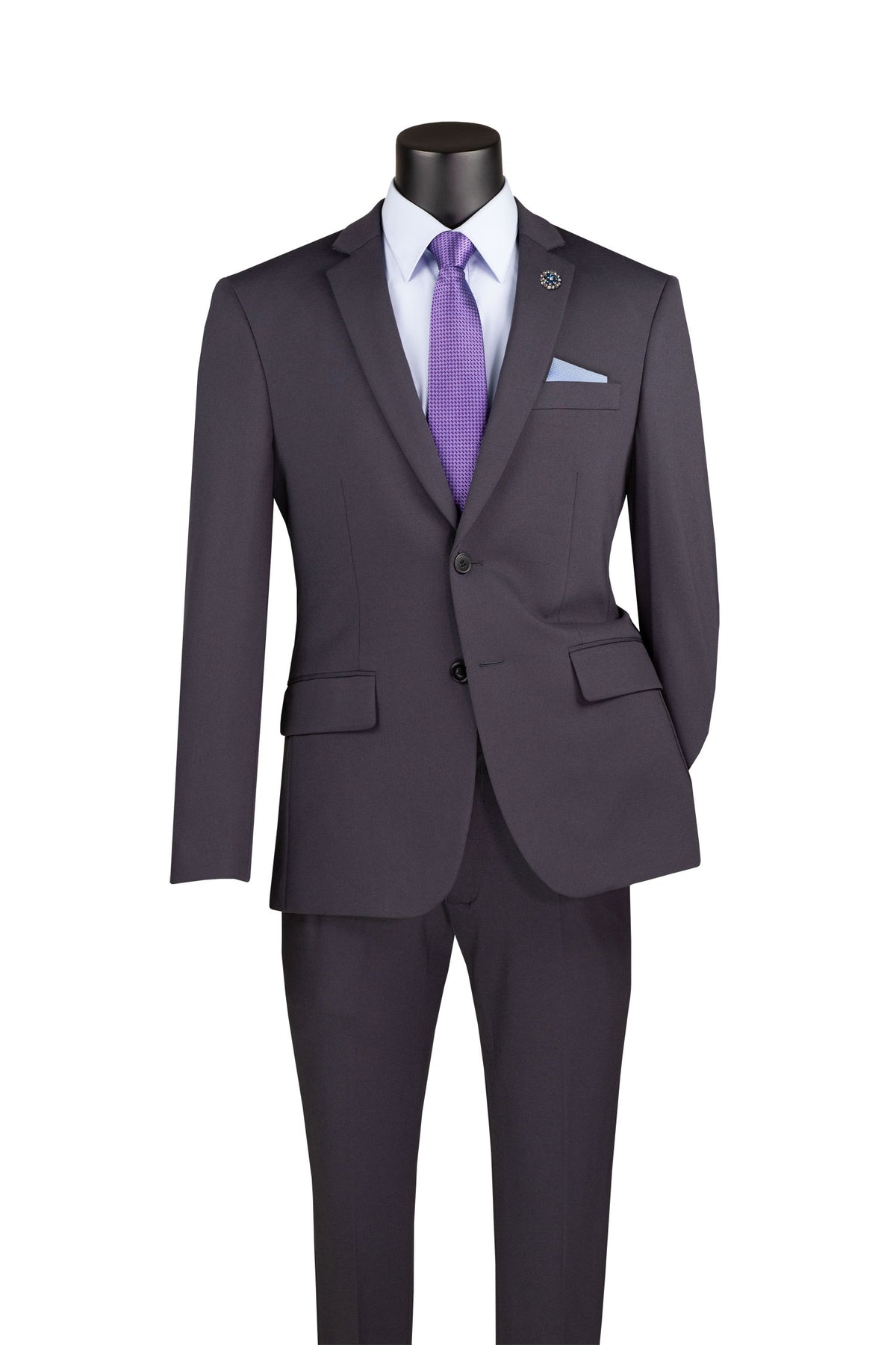 Men's Charcoal Motion Stretch Suit - view 2